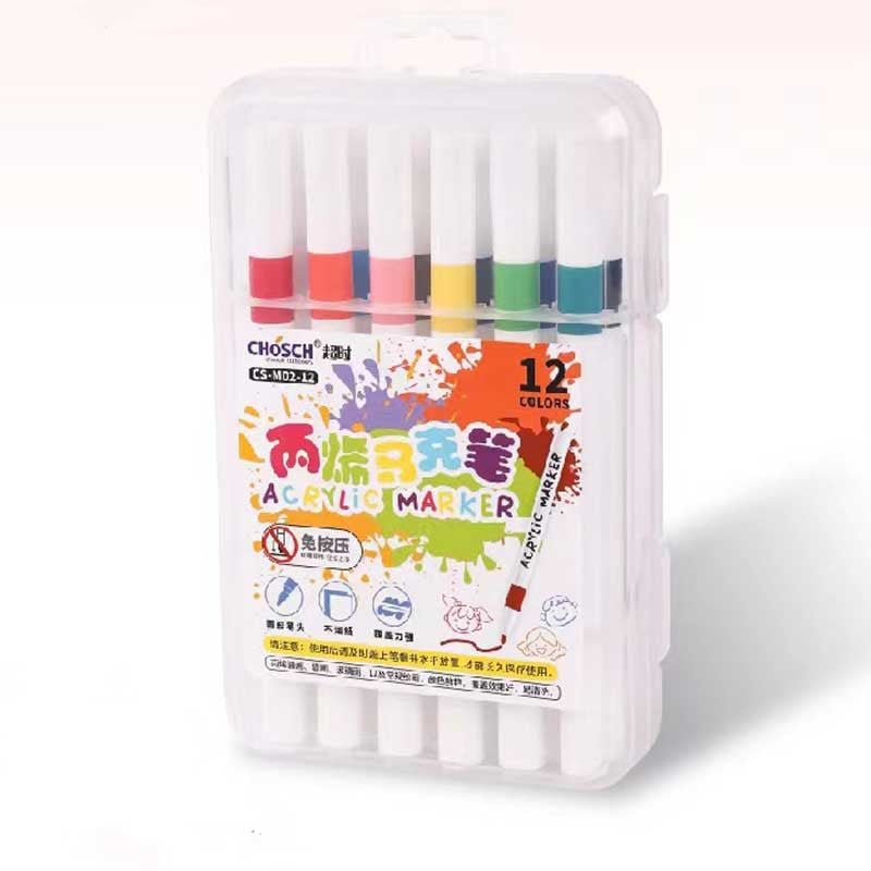 Chosch - Hộp 12 Cây Bút Màu Vẽ Acrylic CS-M02-12