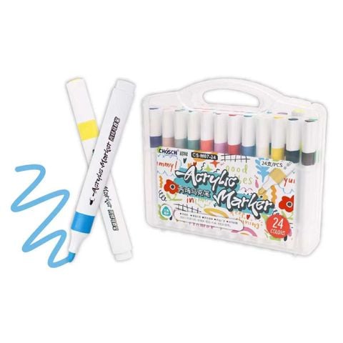 Chosch - Hộp 24 Cây Bút Màu Vẽ Acrylic CS-M07-24