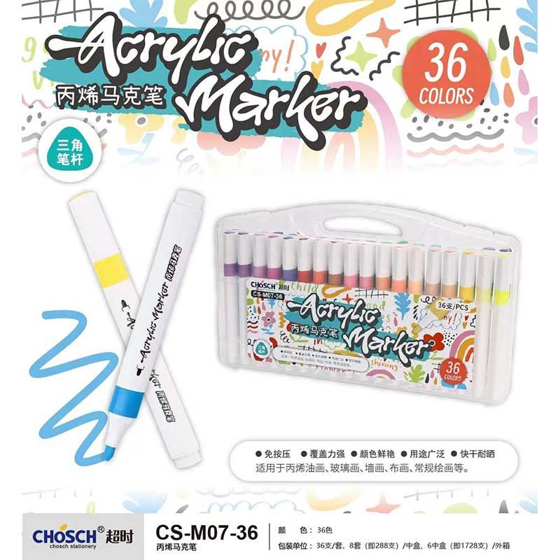 Hộp 36 Cây Viết Màu Vẽ Acrylic CS-M07-36