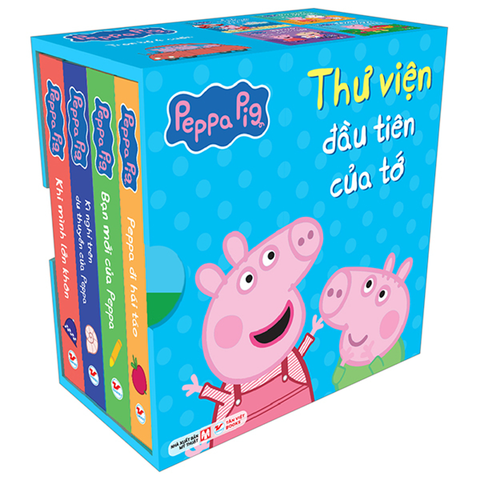 Hộp Sách Peppa Pig - Thư Viện Đầu Tiên Của Tớ (Bộ 4c)