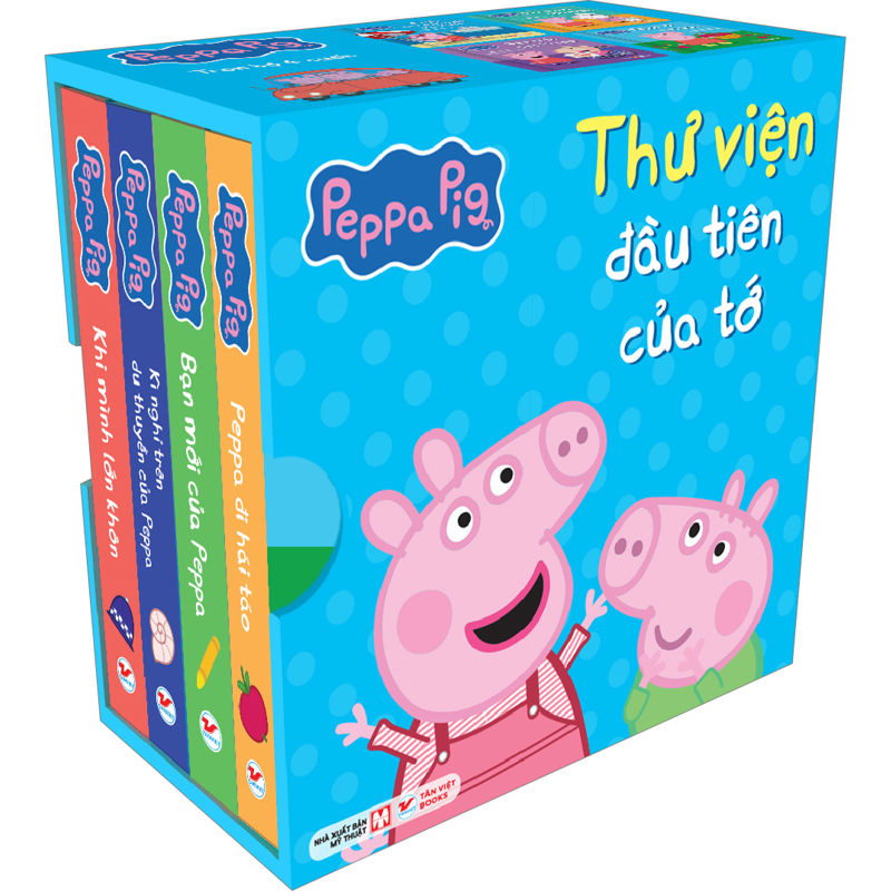 Hộp Sách Peppa Pig - Thư Viện Đầu Tiên Của Tớ (Bộ 4c)