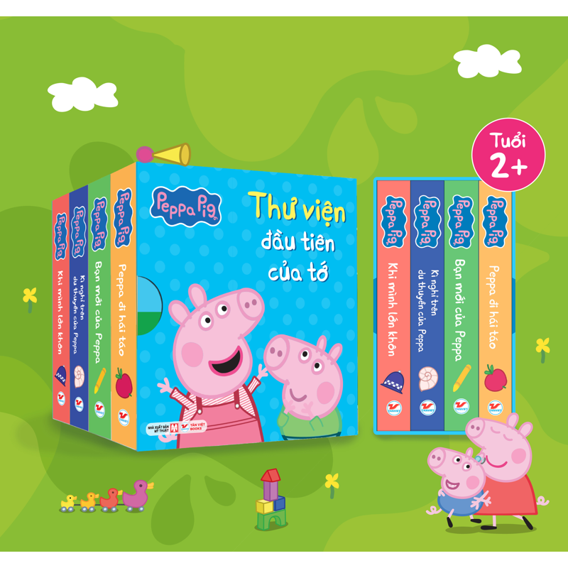 Hộp Sách Peppa Pig - Thư Viện Đầu Tiên Của Tớ (Bộ 4c)
