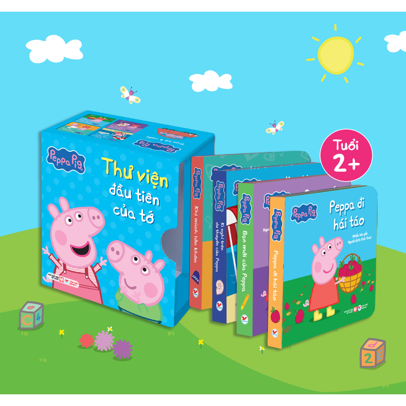 Hộp Sách Peppa Pig - Thư Viện Đầu Tiên Của Tớ (Bộ 4c)