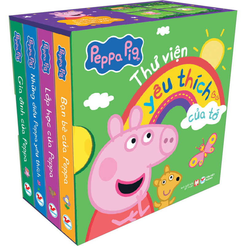 Hộp Sách Peppa Pig - Thư Viện Yêu Thích Của Tớ (Bộ 4c)