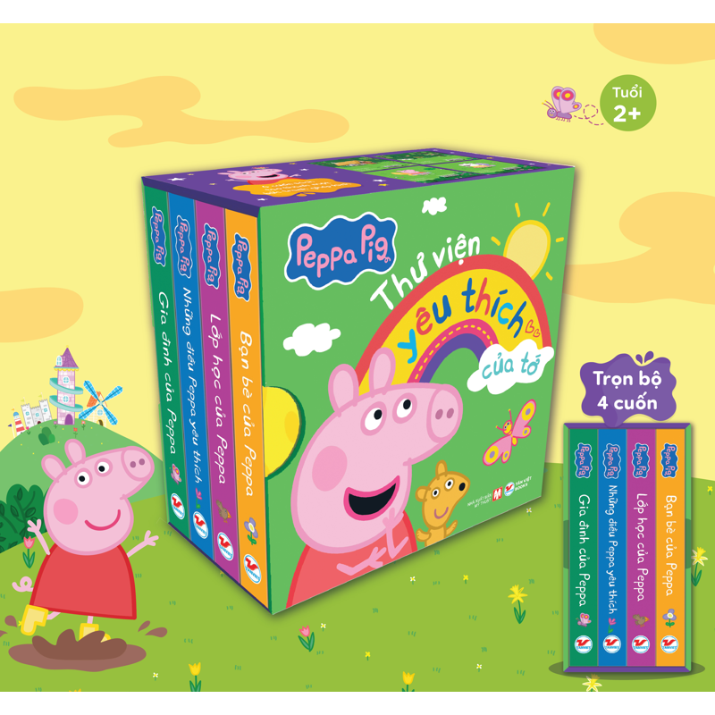 Hộp Sách Peppa Pig - Thư Viện Yêu Thích Của Tớ (Bộ 4c)
