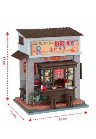 Mô Hình Sài Gòn Xưa Và Nay - Hủ Tíu Mì Gia - AD08 (Tặng Keo Siliglue 20ml)