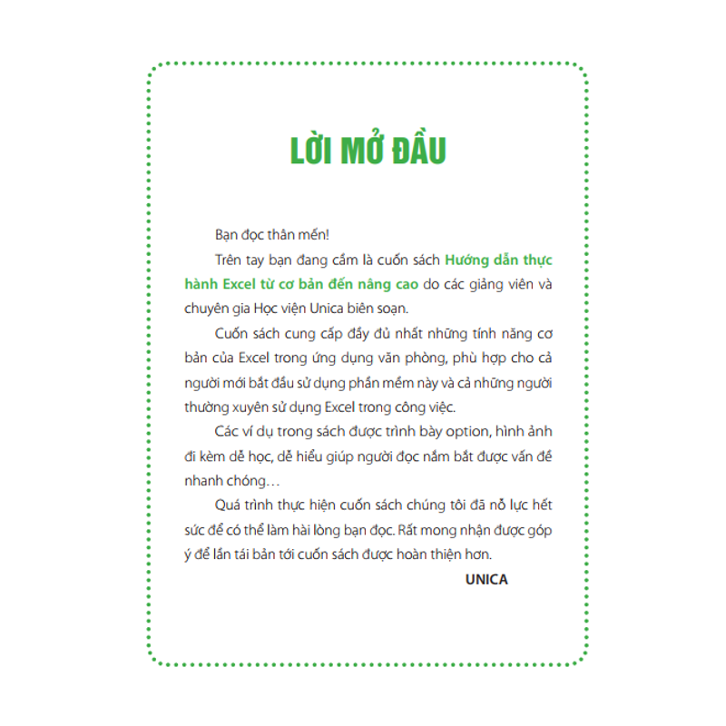 Hướng Dẫn Thực Hành Excel Từ Cơ Bản Đến Nâng Cao