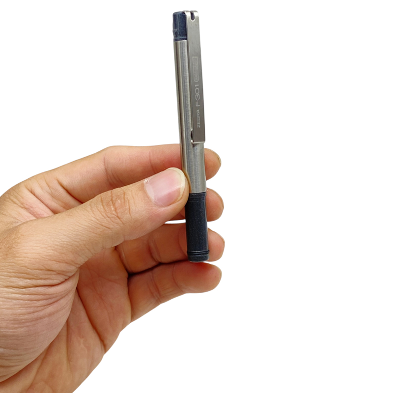 Maped - Viết Bi Nắp Kim Loại F-301 Compact Ngòi 0.7mm Thân Xám Mực Xanh