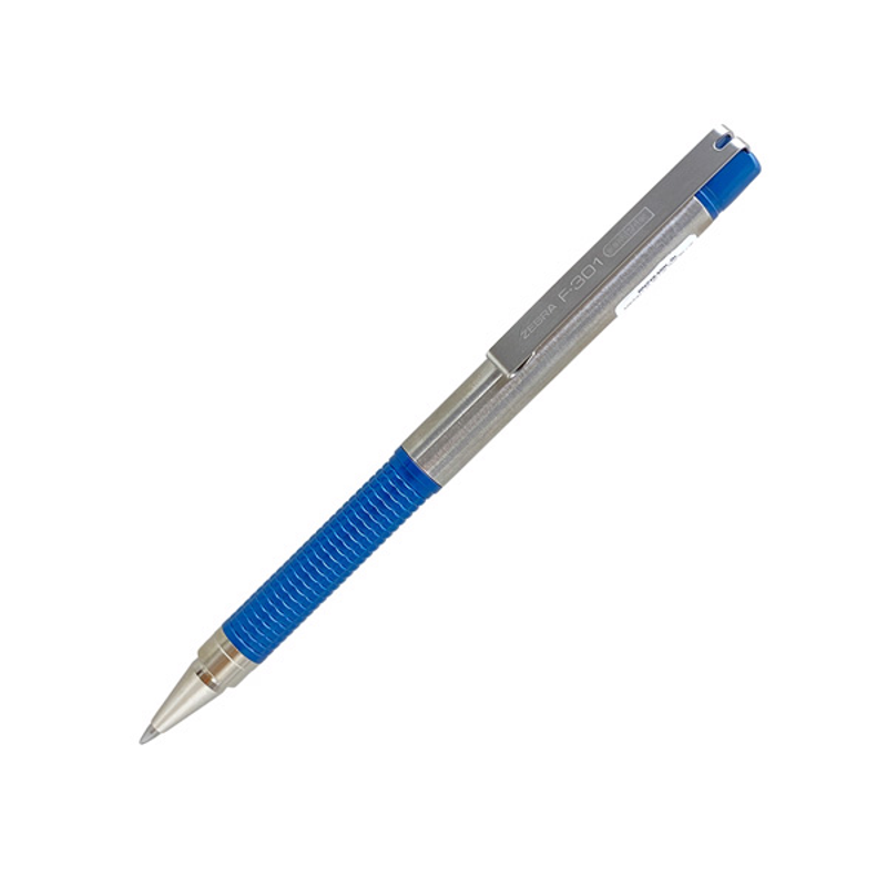 Maped - Viết Bi Nắp Kim Loại F-301 Compact Ngòi 0.7mm Thân Xám Mực Xanh