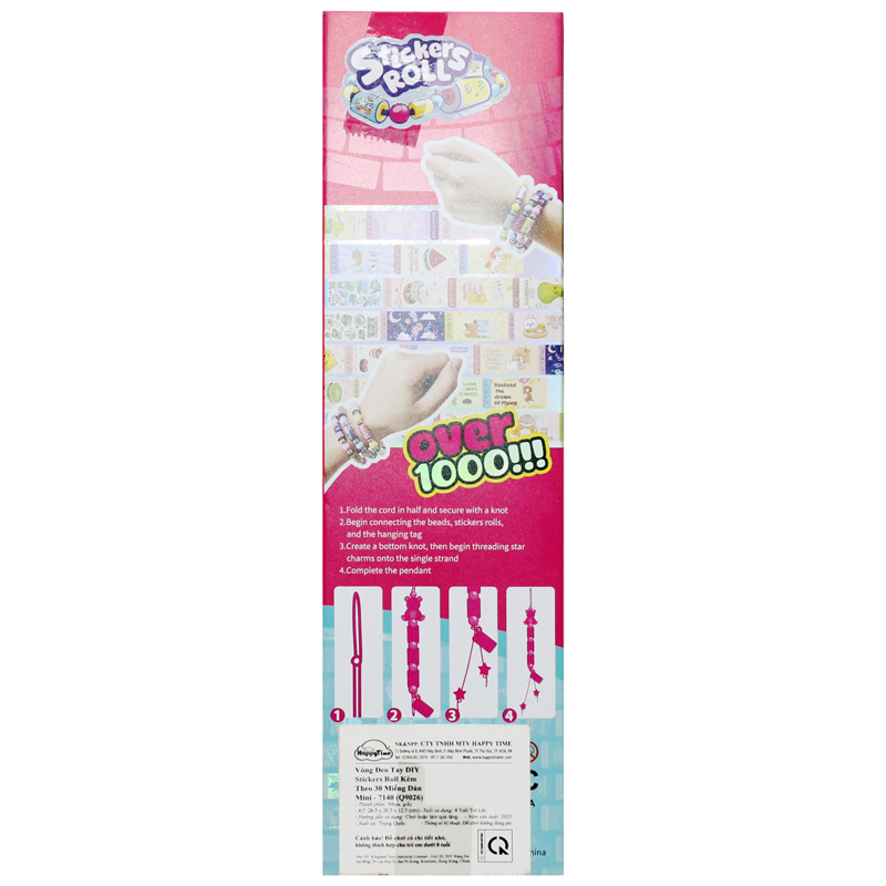 Vòng Đeo Tay Diy Stickers Roll Kèm Theo 30 Miếng Dán Mini - 7140