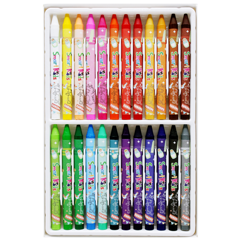 Smartkids - Hộp 24 Sáp Màu Dino In Europe CR24