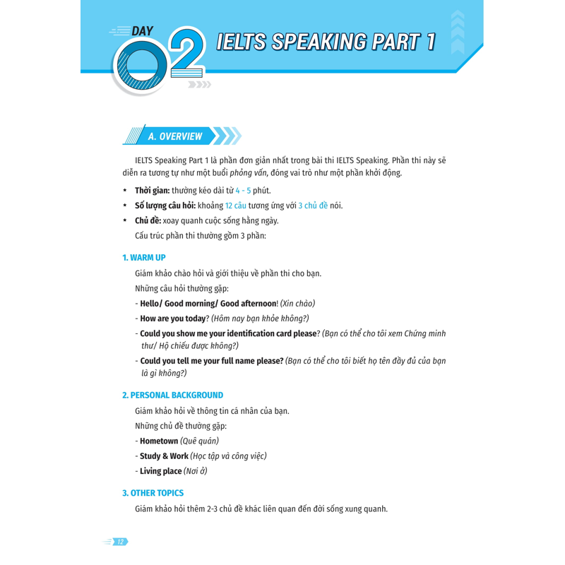 Ielts Cấp Tốc 20 Ngày - Speaking