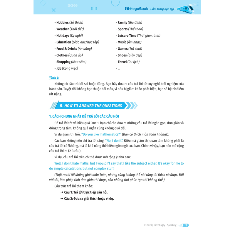 Ielts Cấp Tốc 20 Ngày - Speaking