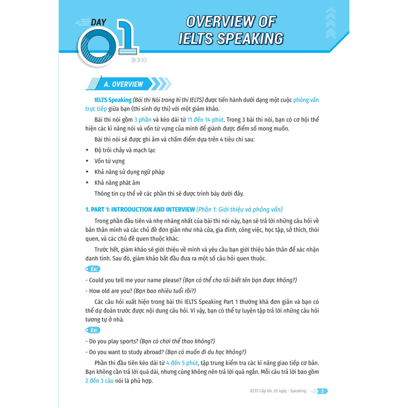 Ielts Cấp Tốc 20 Ngày - Speaking