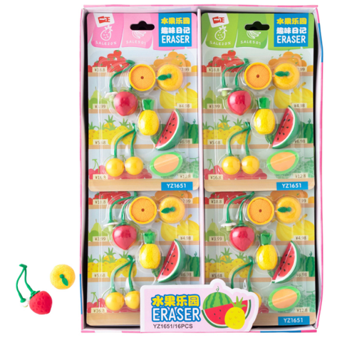 Vỉ 7 Gôm 3D Trái Cây Yz1651 H/16 (Thnk071)