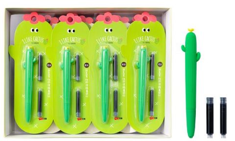 Viết Máy Mực Xanh Xương Rồng Kèm 2 Ống Mực YZ5511-3