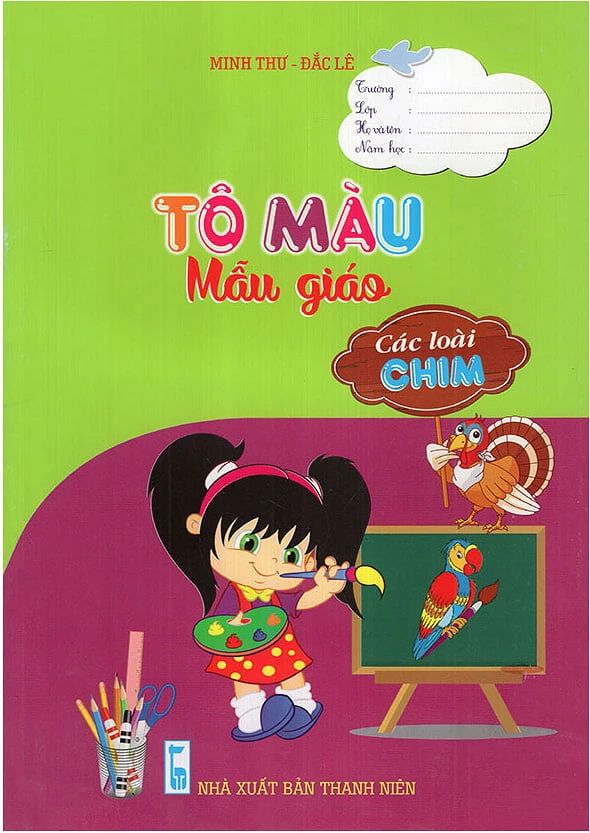 TÔ MÀU MẪU GIÁO-CÁC LOẠI CHIM