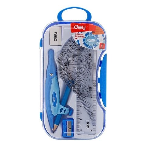 Bộ Compa Hộp Nhựa Chì Gỗ DELI EG30204