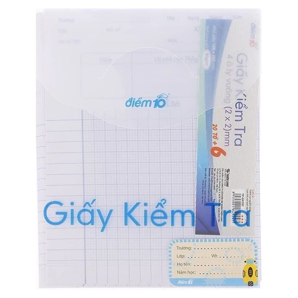 GIẤY KIỂM TRA 4 ÔLY VUÔNG 2X2 TP-GKT07(5404-TL)