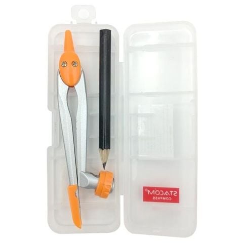 Compa Chì Gỗ Stacom CS101A - Màu Cam, Màu Hồng