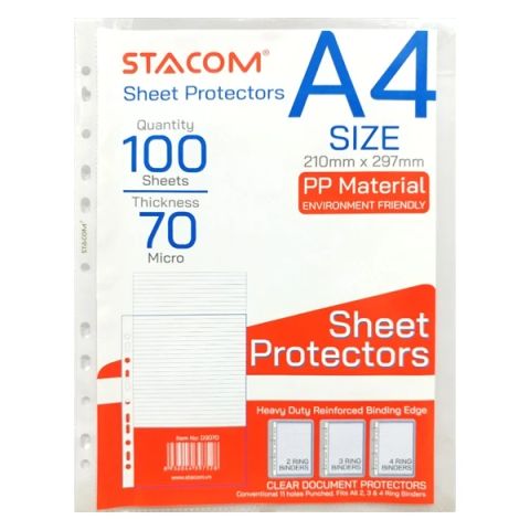 STACOM- BÌA LÁ A4 11 LỖ DÀY 0.07MM D3070(5390-ST)