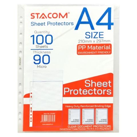 STACOM- BÌA LÁ A4 11 LỖ DÀY 0.09MM D3090(5390-ST)
