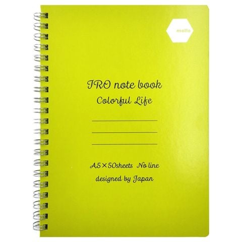 SỔ LÒ XO MOTTO IRO NOTEBOOK A5 100TR IRCN148-LG (0013-ĐĐ)