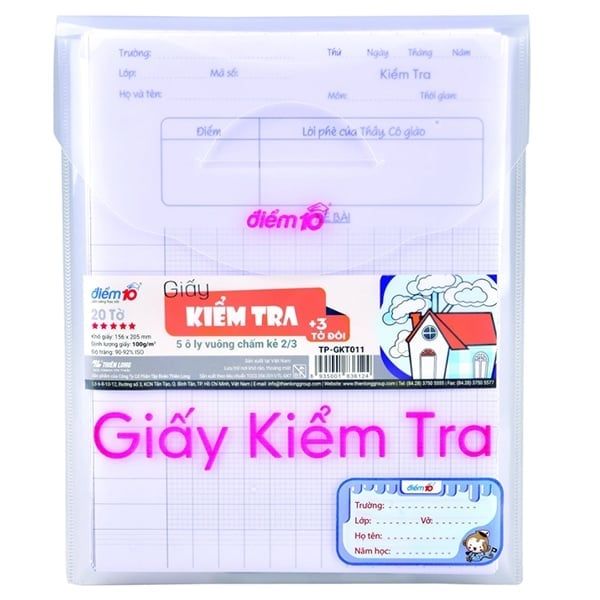 GIẤY KIỂM TRA ÔLY VUÔNG TP-GKT011 5 2/3 (5404-TL)