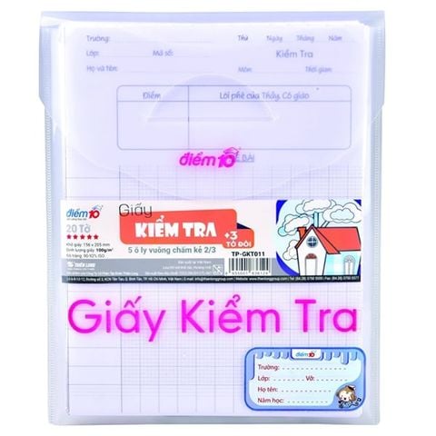 GIẤY KIỂM TRA ÔLY VUÔNG TP-GKT011 5 2/3 (5404-TL)