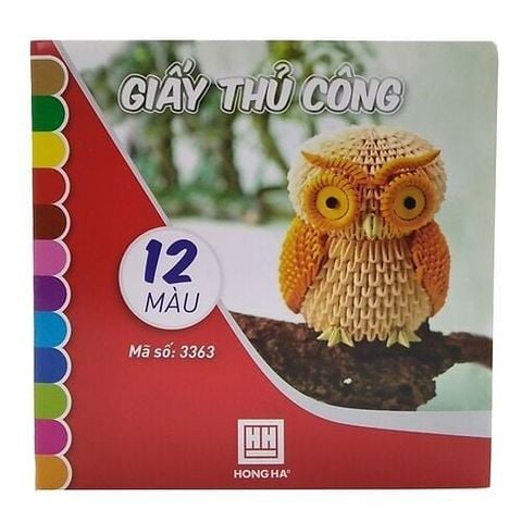 Giấy Thủ Công 12 Màu A4 3363-Hồng Hà