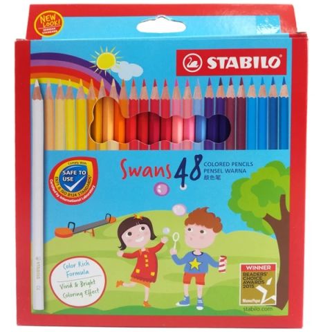 STABILO-VIẾT CHÌ MÀU SWANS 48 MÀU/HỘP (THCK0640)