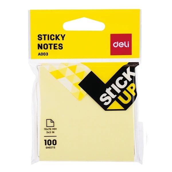 GIẤY NHẮN VÀNG 3*3 TÚI TREO EA00352 (12C/H) (0639-DELI)