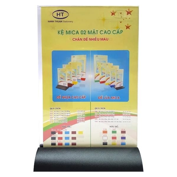 BẢNG MENU A5 MICA ĐẾ NHÔM CAO CẤP (0061-HT)