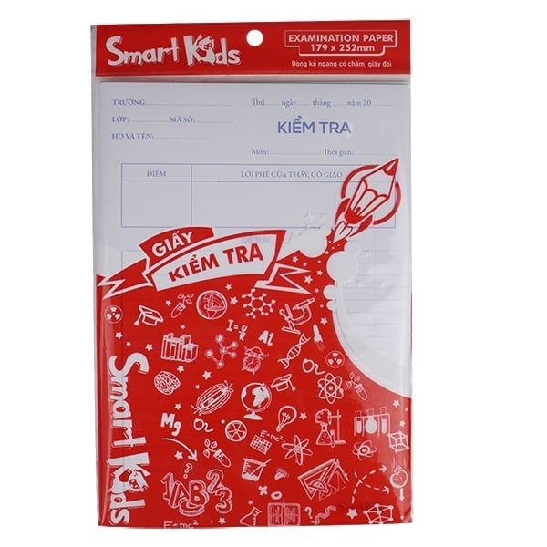 GIẤY KIỂM TRA KHỔ B5 KẺ NGANG/SK-EP202 (20 ĐÔI/XẤP)(THCK0323)