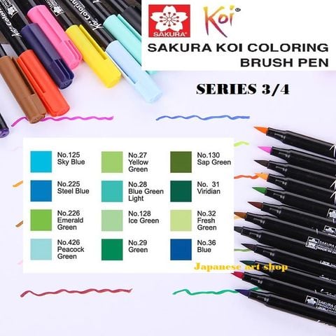 Bút Cọ Màu Sakura Koi Coloring Brush - Màu Ice Green