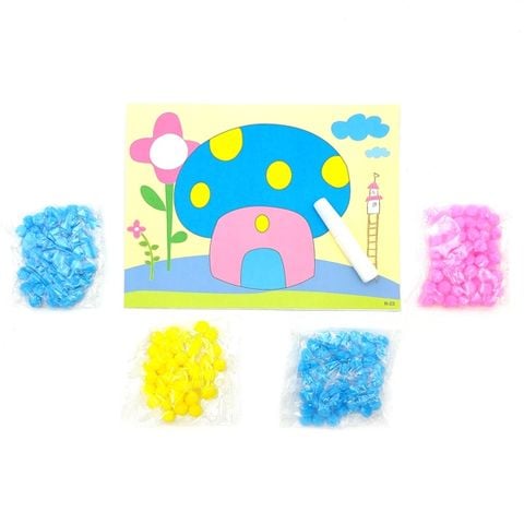 Tranh Dán Pom Pom Thông Minh