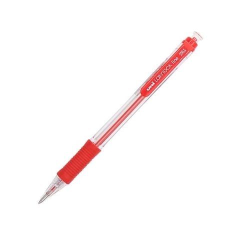 Bút Bi Bấm Uni Laknock Grip SN-101 - Mực Đỏ