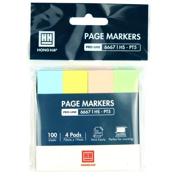 HH - GIẤY PHÂN TRANG 4 MÀU HS-PT5 (HỒNG, VÀNG, XANH LÁ, XANH DƯƠNG) (HH-0064)