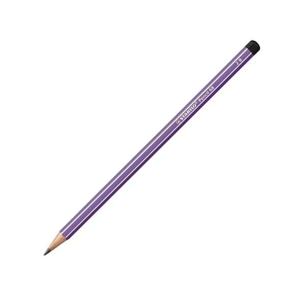 STABILO-VIẾT CHÌ GỖ PENCIL 68 2B, SỌC TRẮNG TÍM(THCK0640)