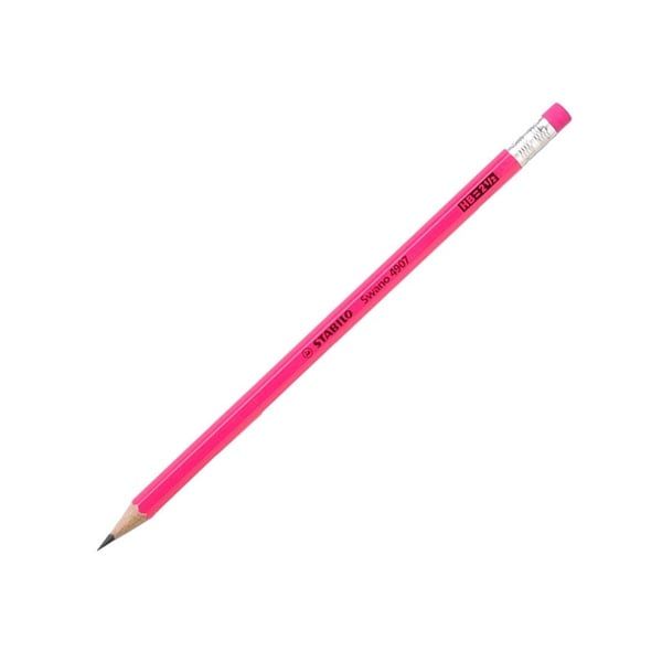 STABILO-VIẾT CHÌ GỖ SWANO NEON HB CÓ ĐẦU TẨY, MÀU HỒNG(THCK0640)