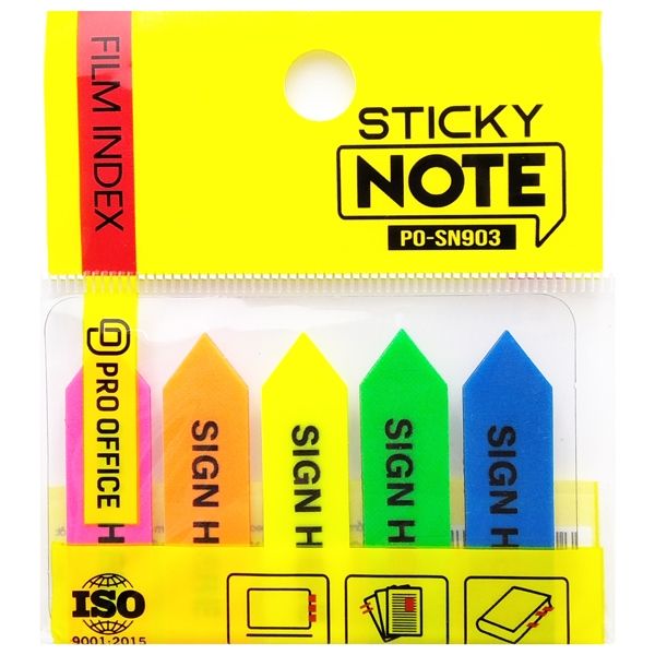 MIẾNG NHỰA PHÂN TRANG 5 MÀU MŨI TÊN PO-SN903(30C/H) (0377-TK)