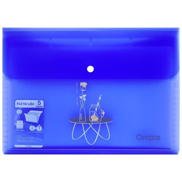FILE TÀI LIỆU NGANG DF-5X-G2 MÀU XANH THAN (5 NGĂN)(0377-TK)