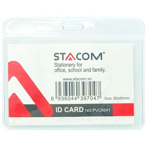 STACOM- BẢNG TÊN NHỰA PVC6641 ( NGANG) 90*55MM(10C/B) (5390-ST)