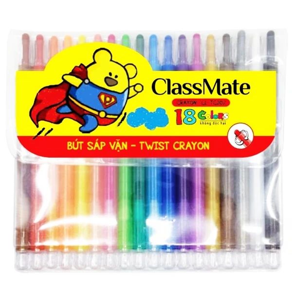 BÚT SÁP VẶN 18 MÀU CL-TC202 (12C/H) (0377-TK)