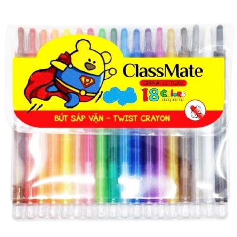 BÚT SÁP VẶN 18 MÀU CL-TC202 (12C/H) (0377-TK)