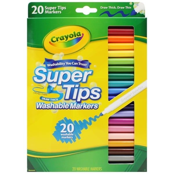 Bộ Bút Lông 20 Màu Super Tips Washable Markers - Crayola 588106