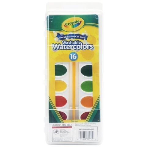 Bộ 16 Màu Nước Washable Watercolor - Crayola 530555