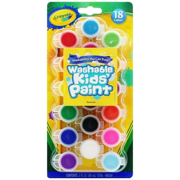 Bộ 18 Màu Nước Washable Kids' Paint - Crayola 540125