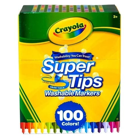Bộ Bút Lông 100 Màu Super Tips Washable Markers - Crayola 585100