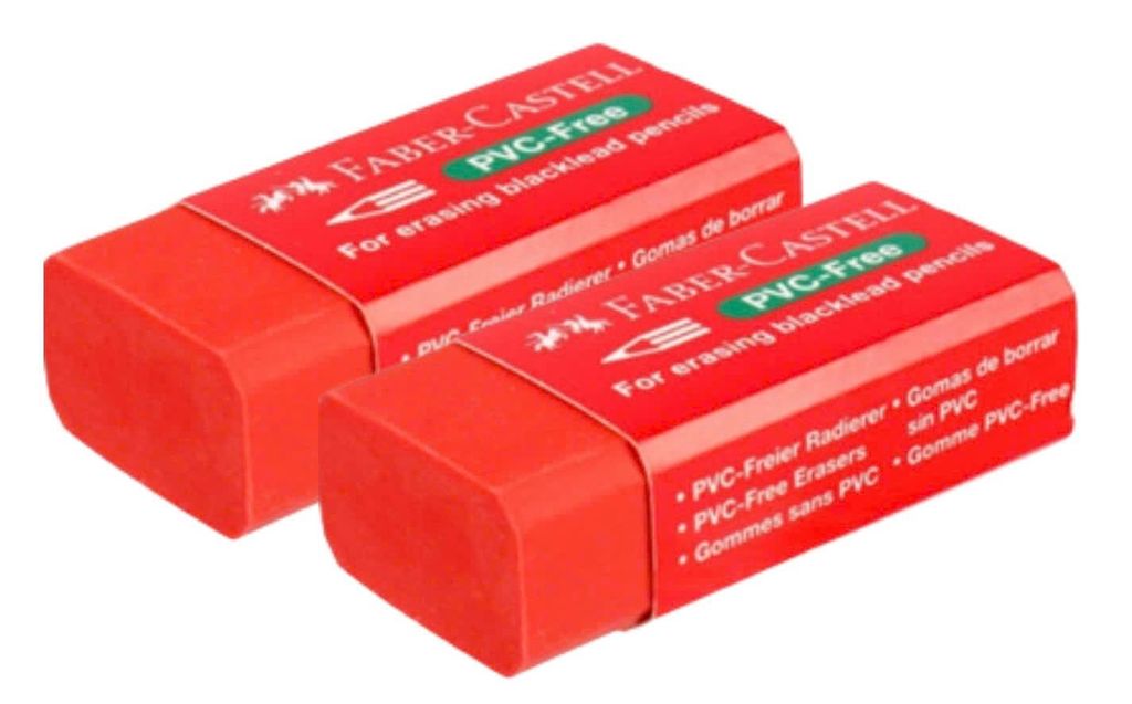 FABER - GÔM PVC-FREE ĐỎ 189531 (2 VIÊN/ GÓI) (COX-0056)